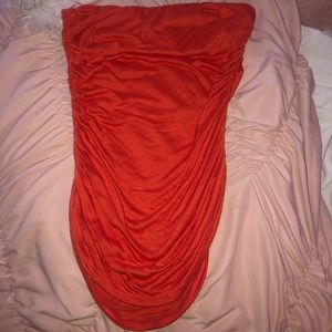 BRAND NEW Orange Strapless Top